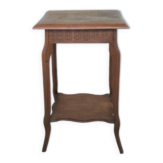 Art Deco side table wooden top