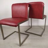 Marble design table 6 chairs 1970