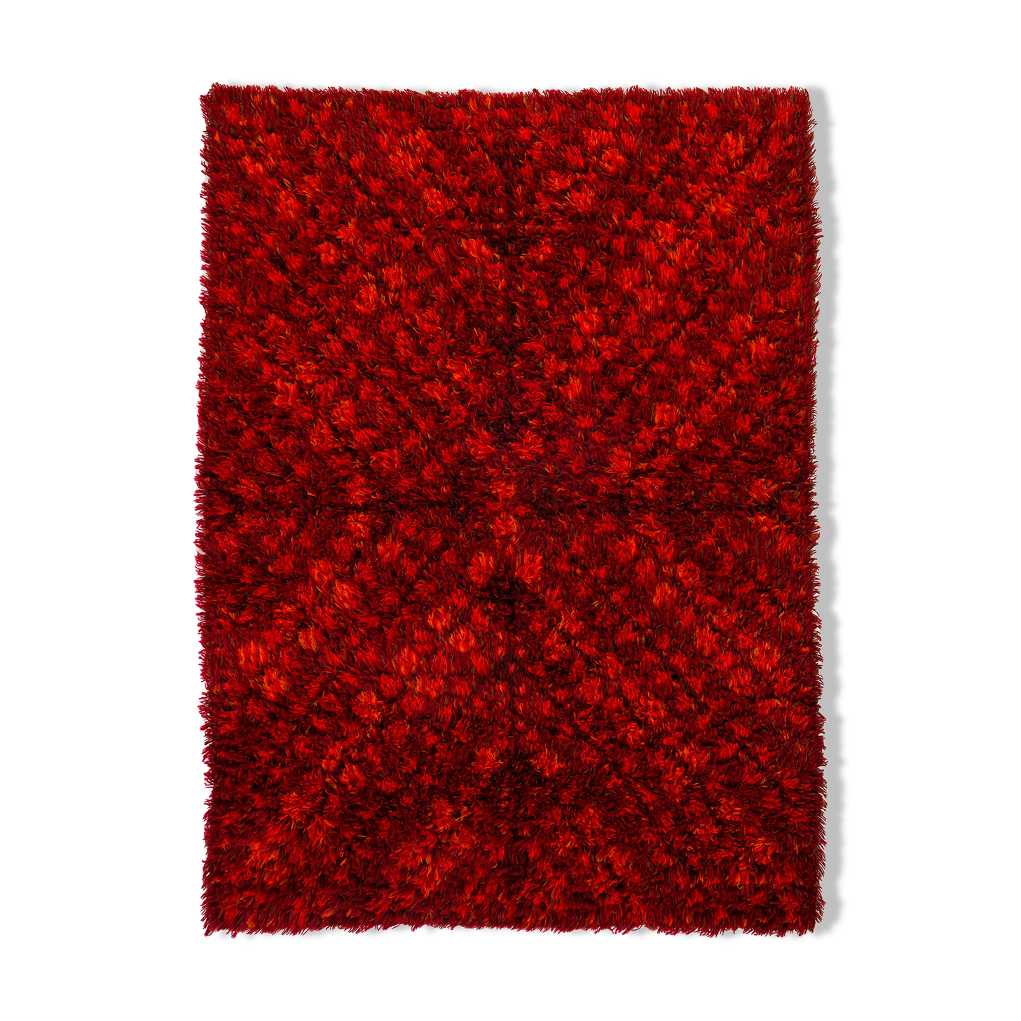 Scandinavian 20th century modern rya rug by AB Wahlbecks. 174 x 140 cm (68.5 x 55.19 in)