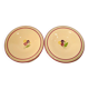 paire de plats creux fleuris Gien 1950