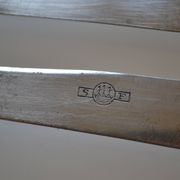 12 silver metal dessert or cheese knives