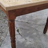 Old rustic farm table 2 drawers 1900s - 1m62