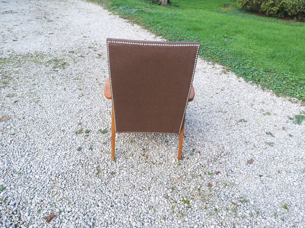 Fauteuil de style scandinave en hêtre, 1950