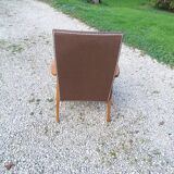 Fauteuil de style scandinave en hêtre, 1950