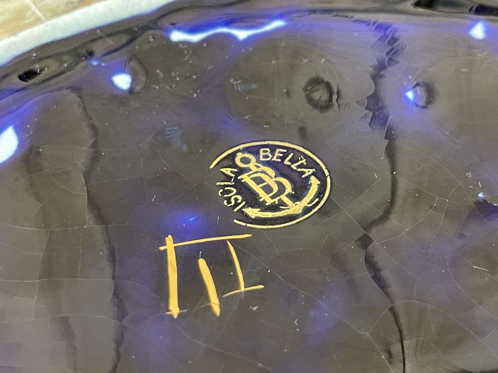 Porcelain pot cache - art deco era - Bleu de Sèvres