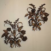 Paire de bougeoirs à double applique Hans Kögl, années 1960