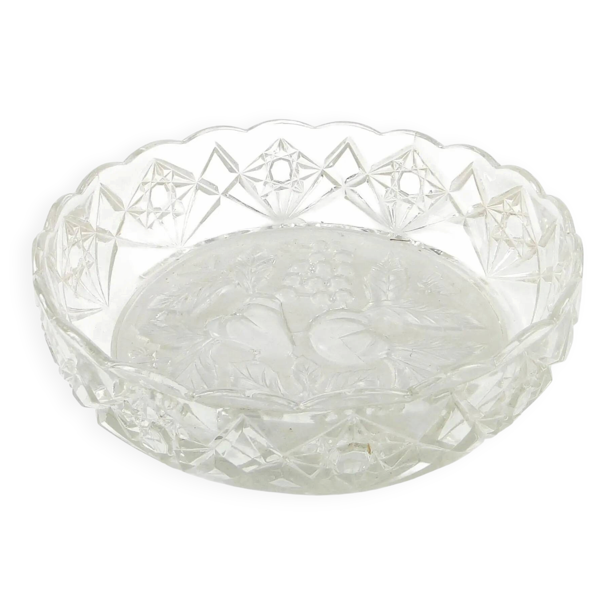 Bol à fruits, verre pressé, Ząbkowice, Pologne, années 1970
