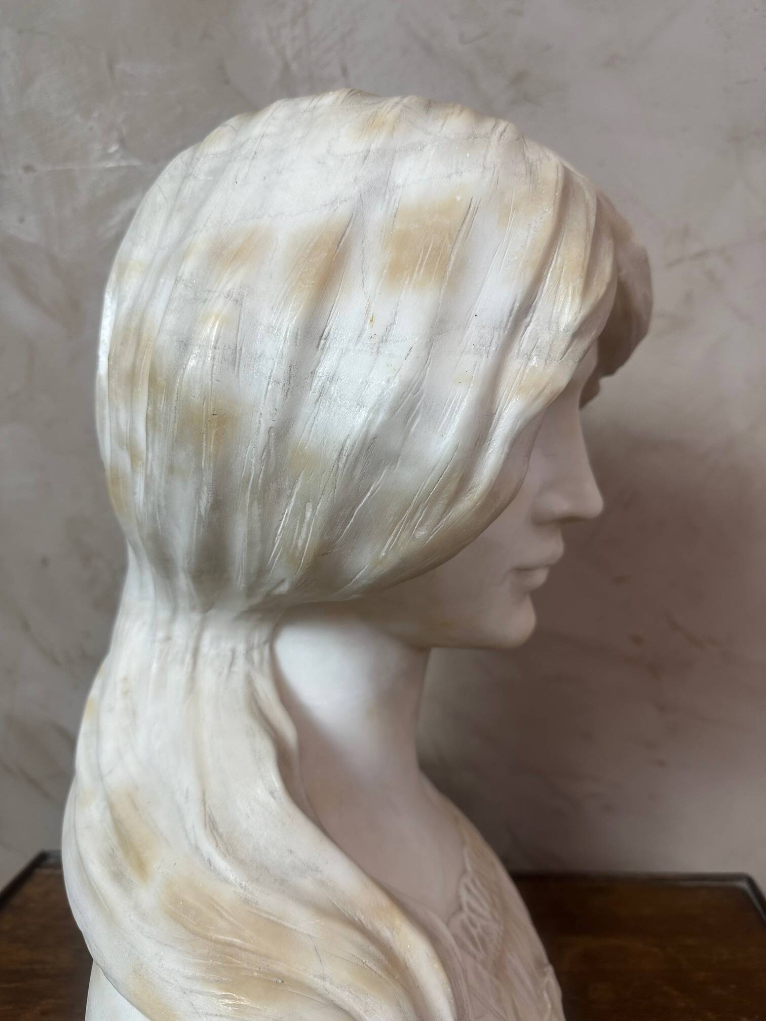 Marble bust of a woman