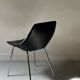 Barrel chair in black leather & chrome by Guariche for Steiner France 1970