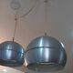 Set of 3 space age pendant lights, 1970s