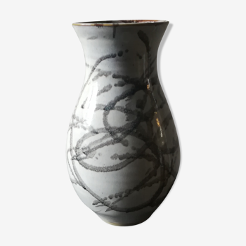 Vase en céramique signé Michèle Schmitz