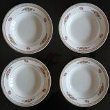 Set of 11 Flat Plates and 8 Deep Plates in Céranord St Amand Earthenware