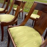 6 chaises gondole en acajou
