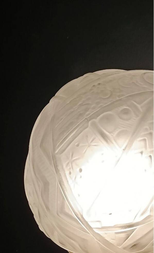 Suspension / lustre globe verre années 30