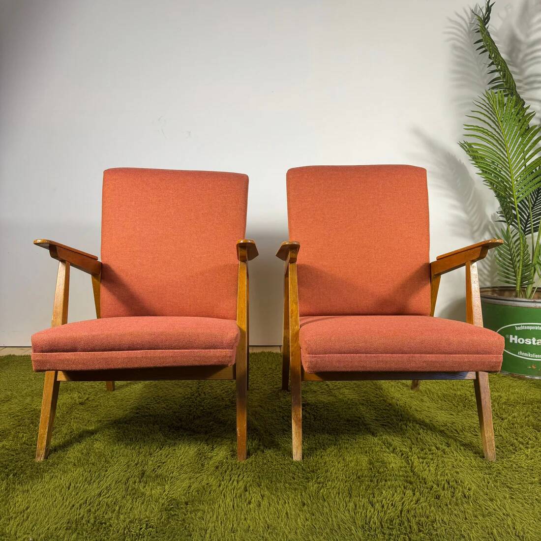 Pair of vintage mid-century armchairs – Scandinavian design from the 50s-60s