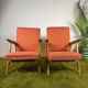 Pair of vintage mid-century armchairs – Scandinavian design from the 50s-60s