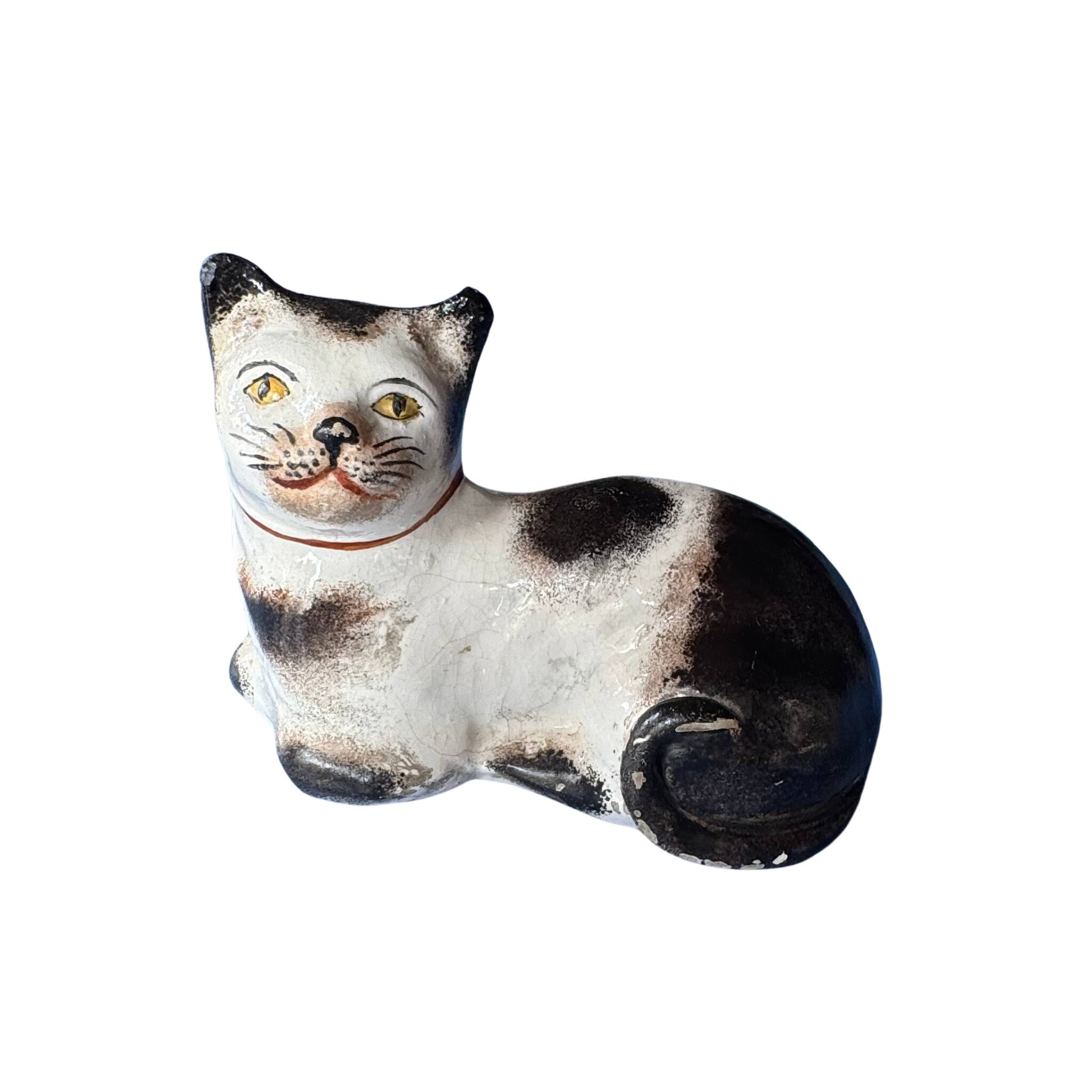Statuette de chat Staffordshire, Angleterre vers 1860–1880