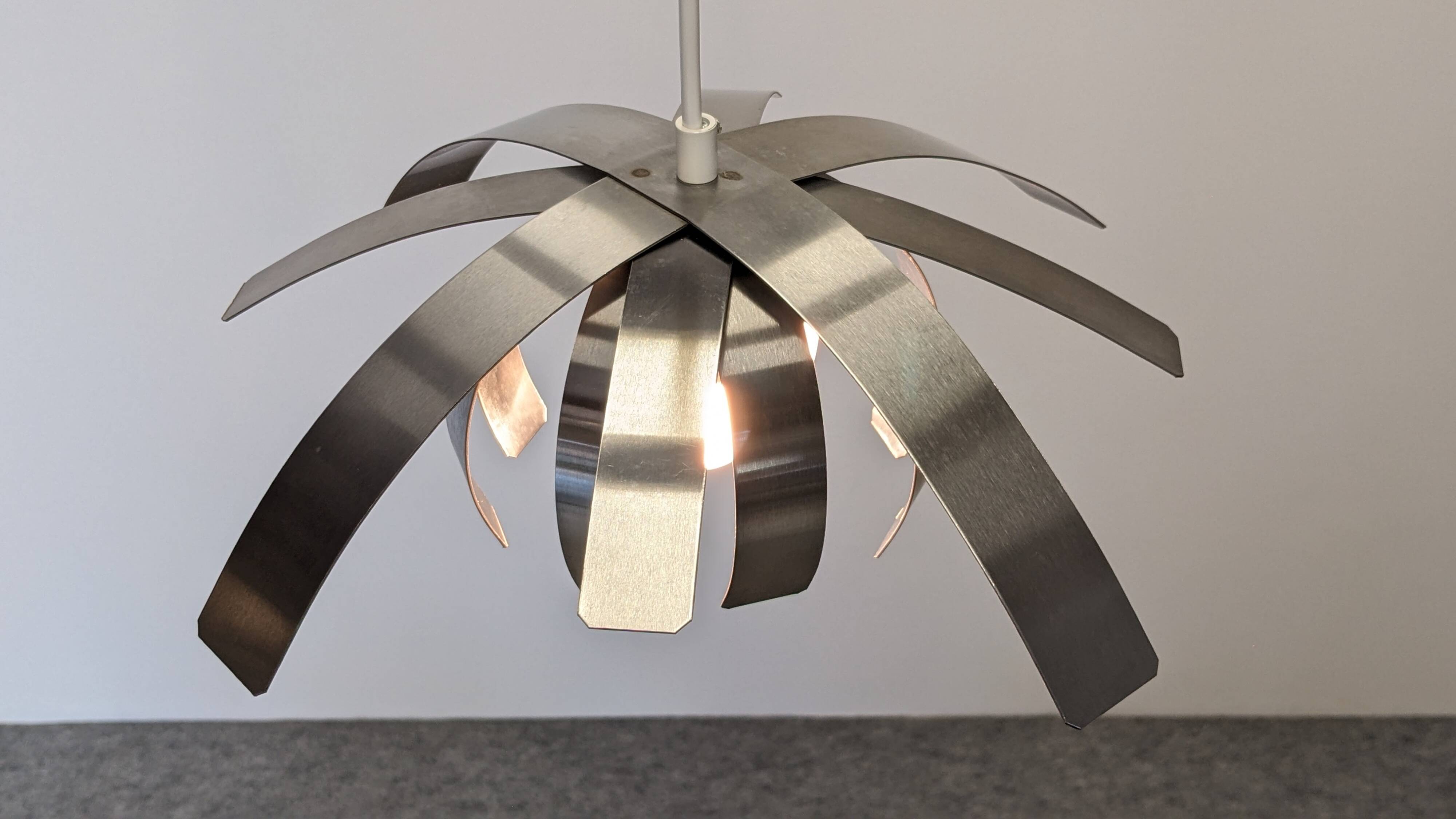Space Age "Flower" pendant light by Jocelyne Trocmé for Oxar France circa 1970