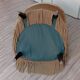 Fauteuil crapaud en velours beige avec franges, 1950-80