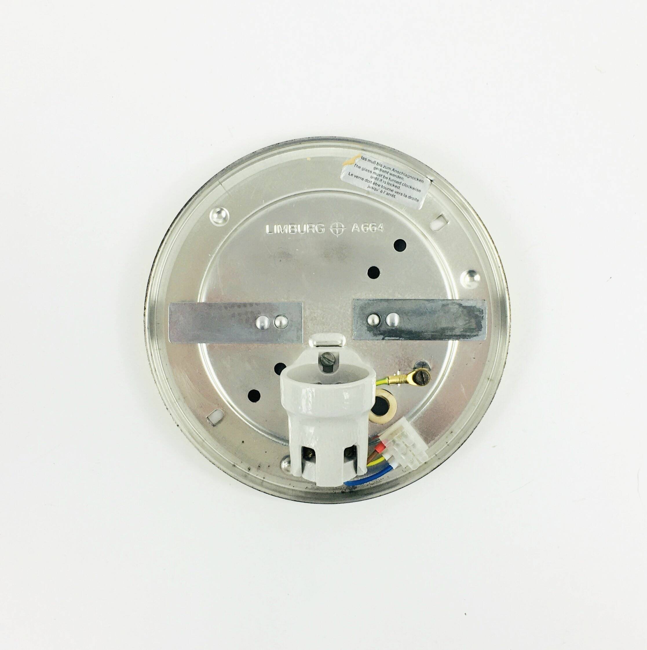 Mid Century Amber Bubble Glass Wall Light By H. Tynell For Limburg, 1970s