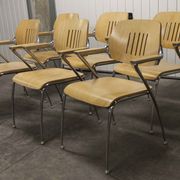 Lot of 6 "Golf" model chairs designed by Francesco Zaccone for the Brunner brand