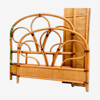 Vintage rattan bed