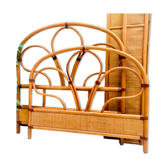 Vintage rattan bed