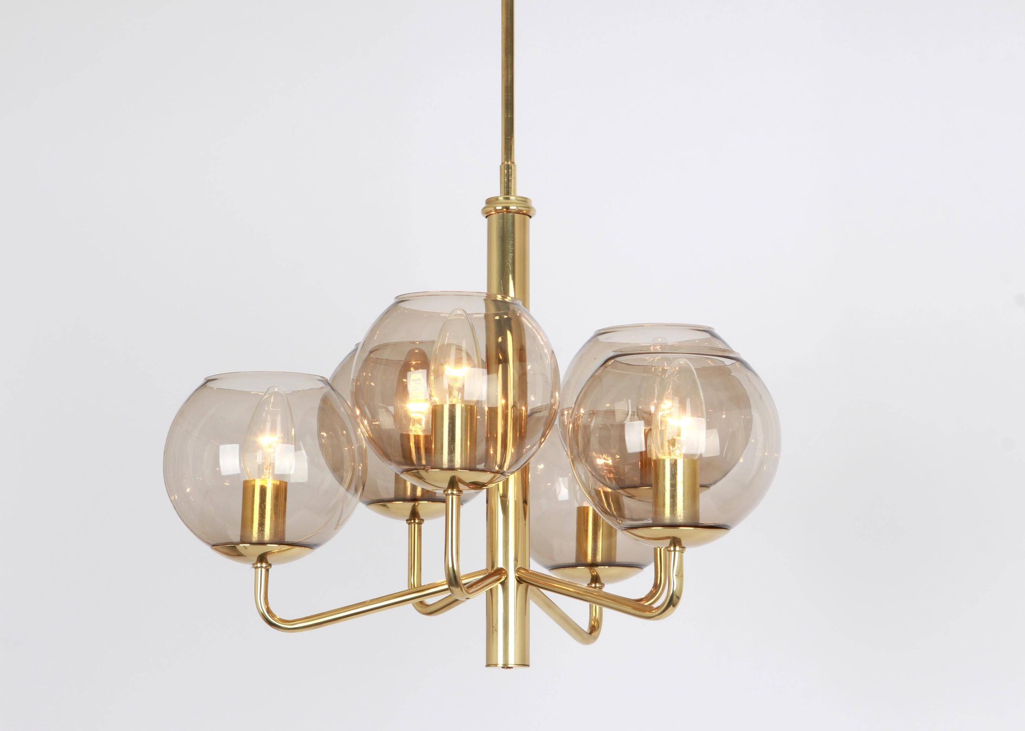 Small designer suspension light in the style of Sciolari, 1960s.