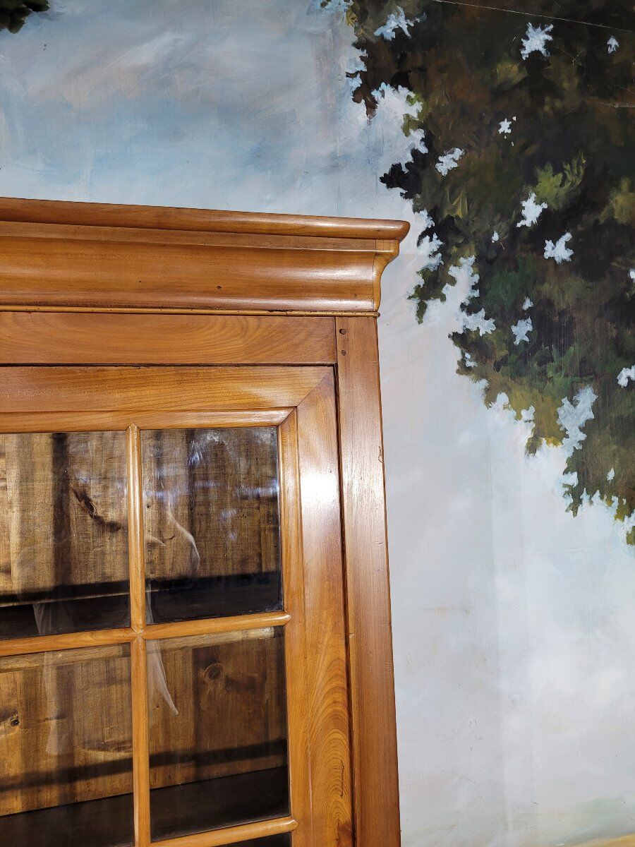Louis Philippe library in cherry wood