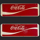 Double-sided metal plate coca cola