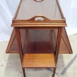 Rolling tea table with its glass tray