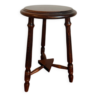 Blois tripod stool carved plant holder