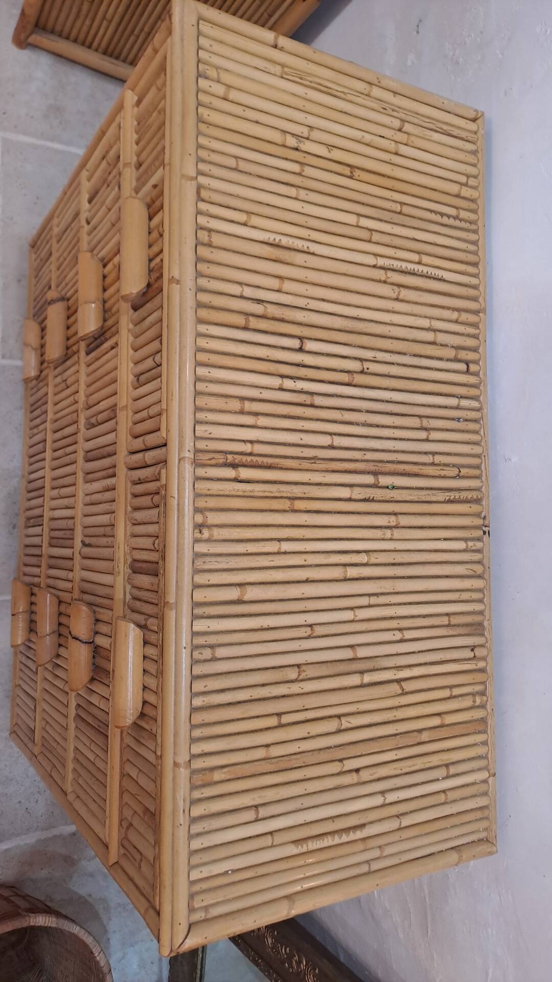 Rattan chest of drawers