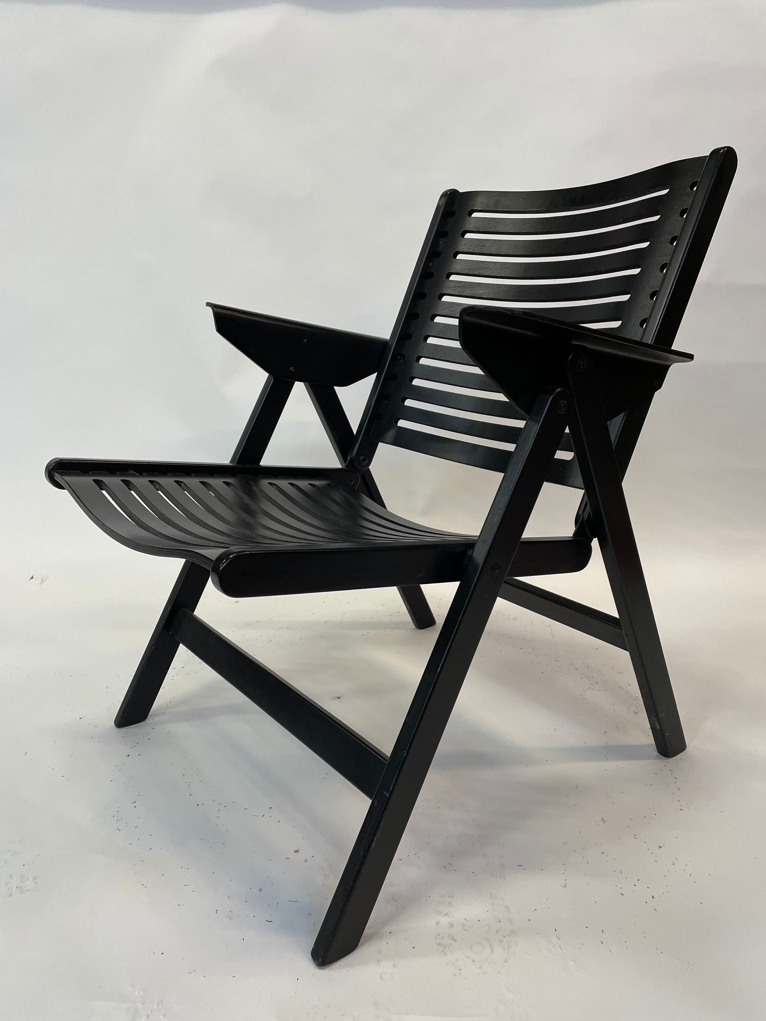 Niko Kralj Slovenian Rex Plywood Folding Chair for Stol 1950s in Black