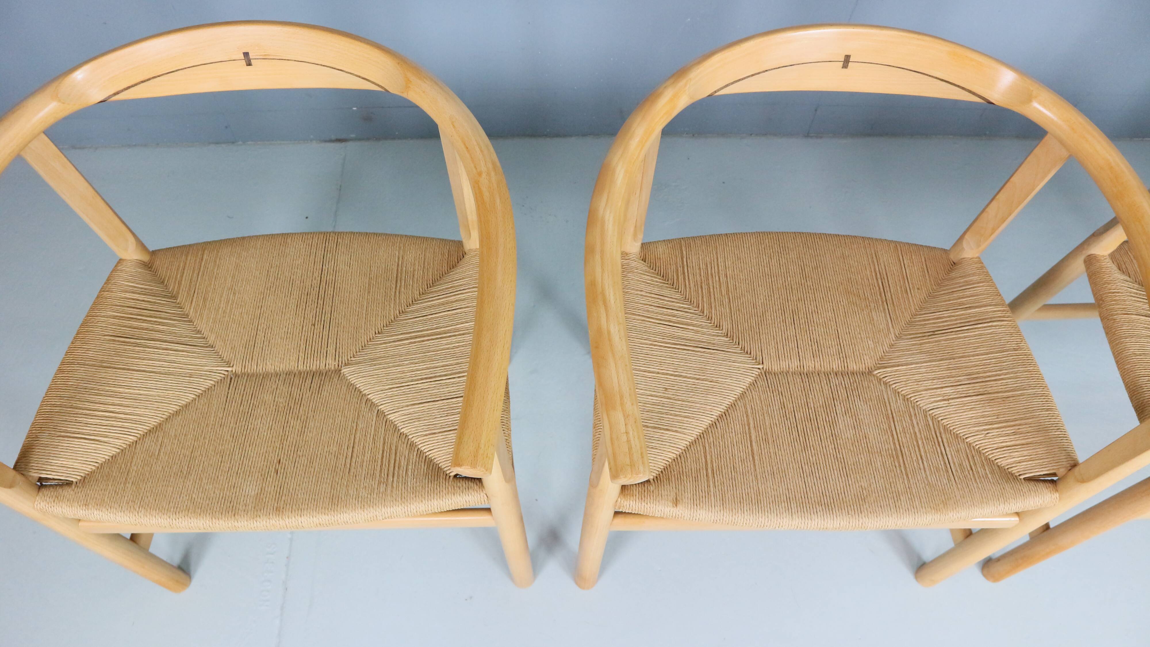 Set of four vintage First Chair PP201 by Hans J Wegner for Pp Furniture, De