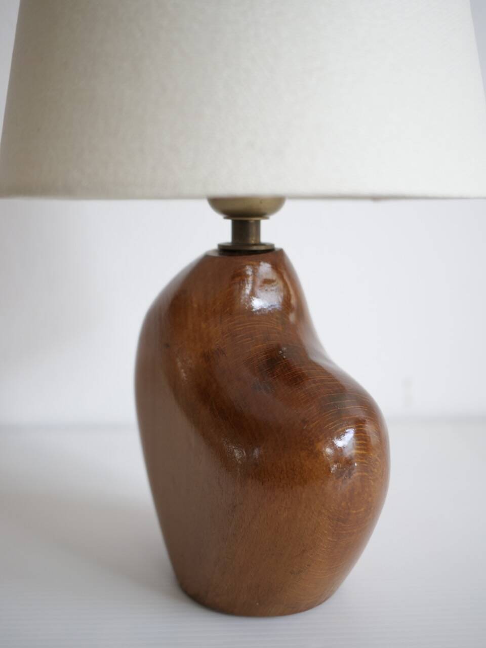 1960s free form wooden bedside lamp