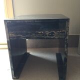 Lot de 2chevets en laque d'ambre bleu