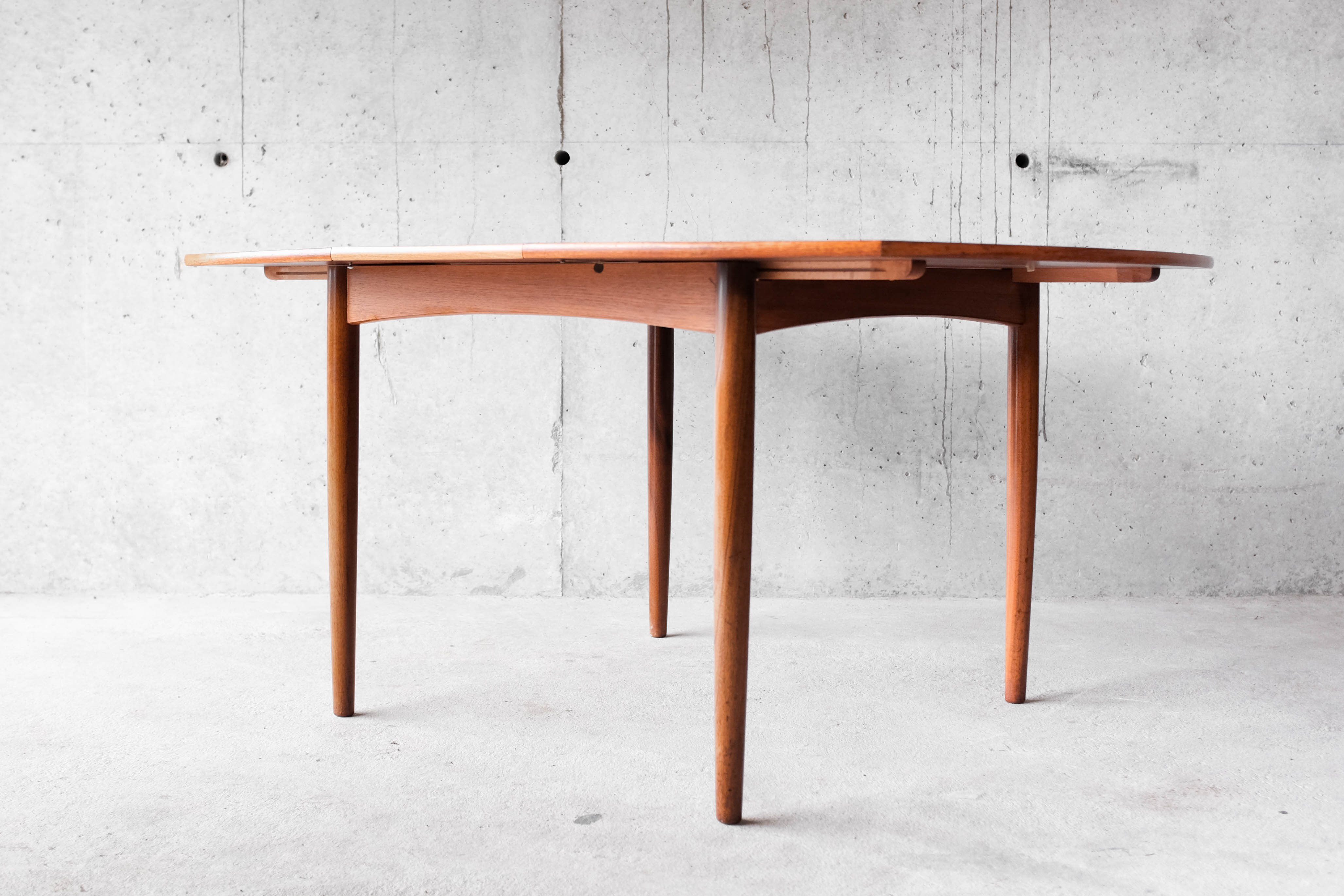 Scandinavian dining table extendable teak - 1960