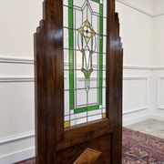 English Colonial Stained Glass Room Divider