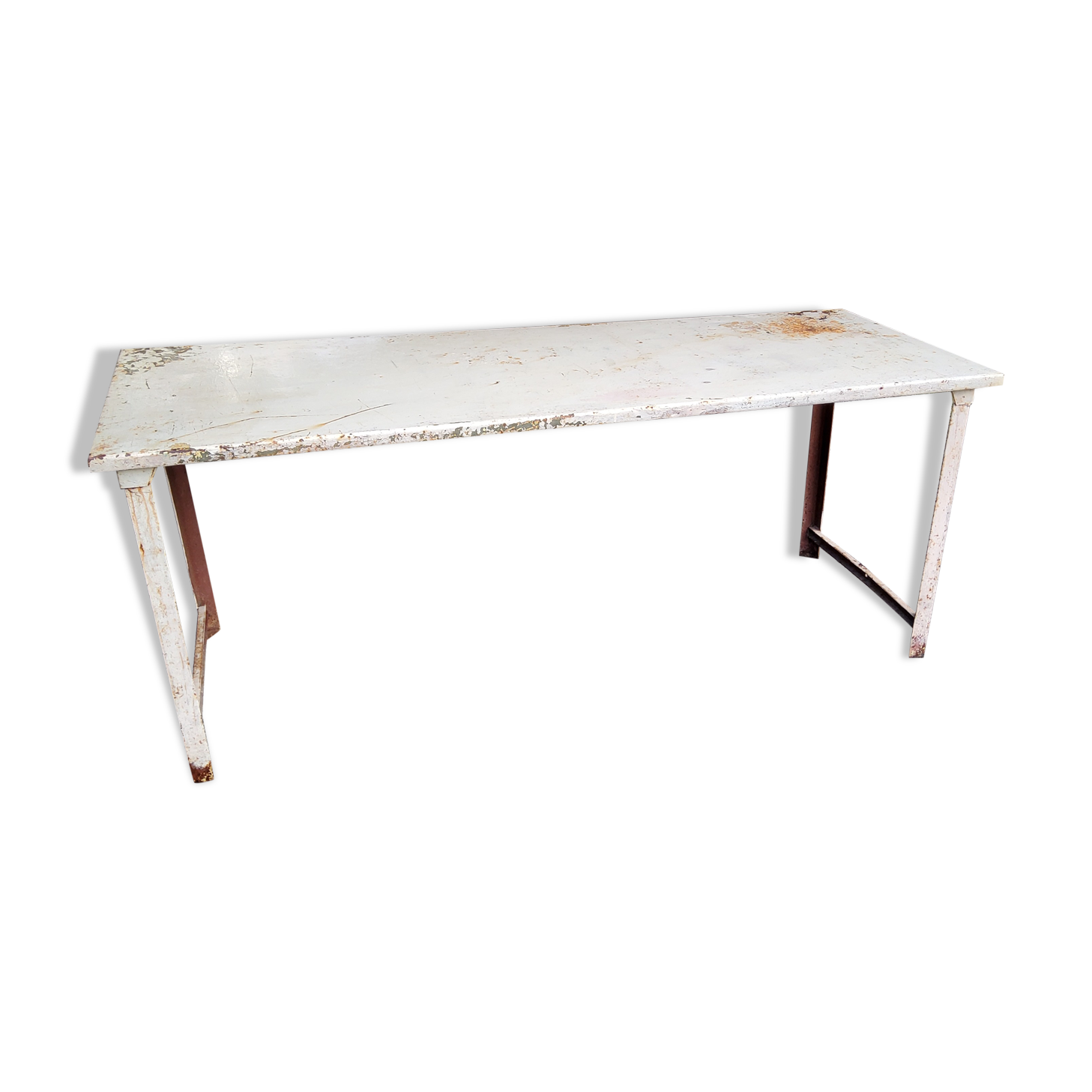 Industrial metal workshop table