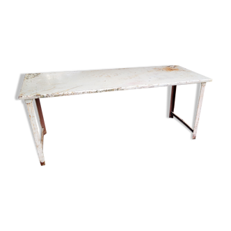 Industrial metal workshop table
