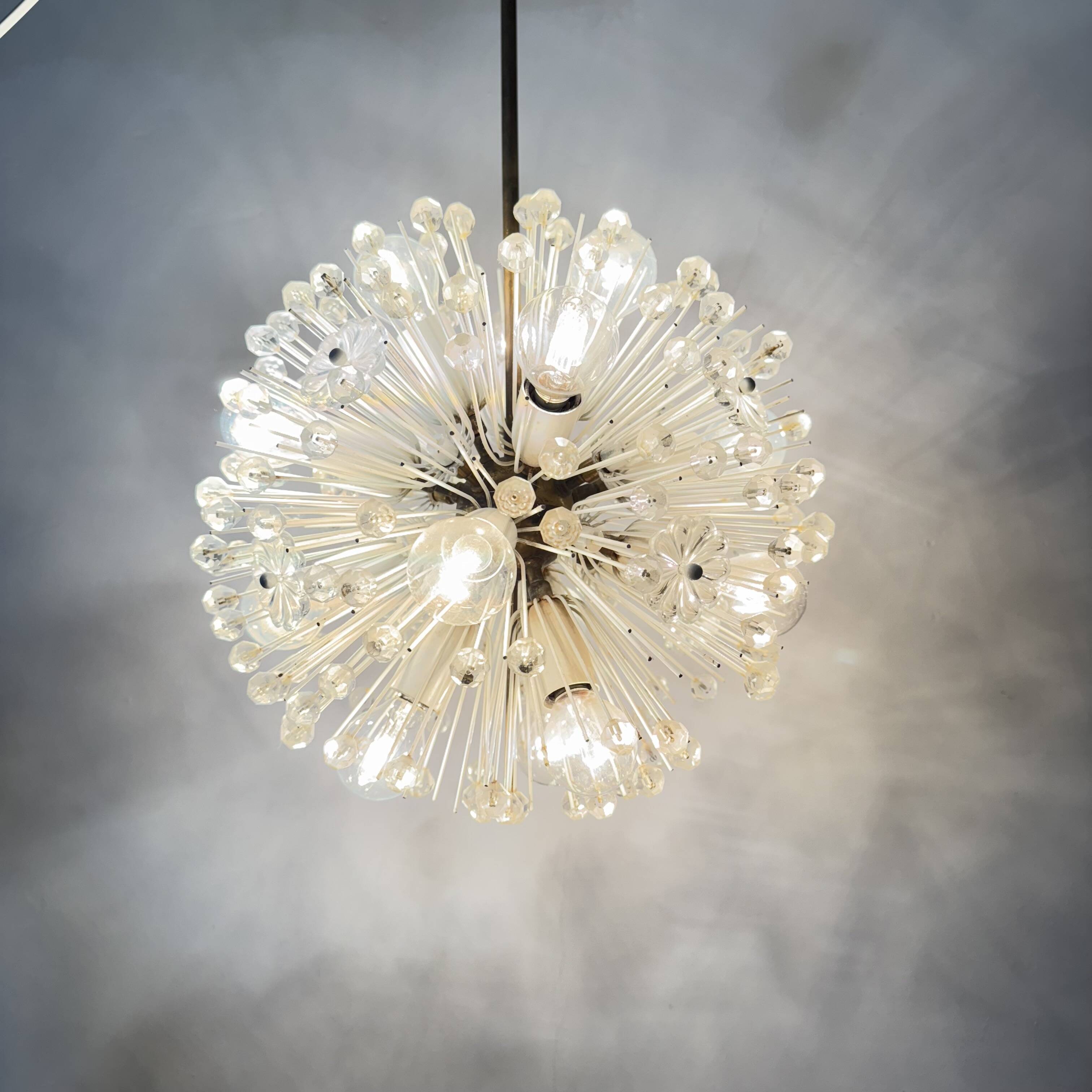 Snowball hanging Lamp by Emil Stejnar for Rupert Nikoll, 1950s