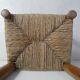 Old wooden straw chair for children