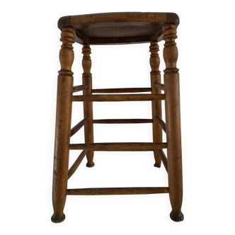 Tabouret ancien bois massif