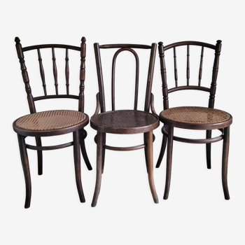 Lot de 3 chaises bistrot