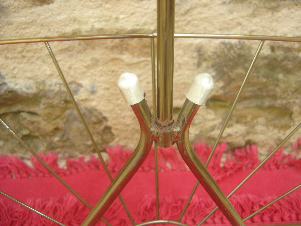 Gilded metal magazine rack and ashtray