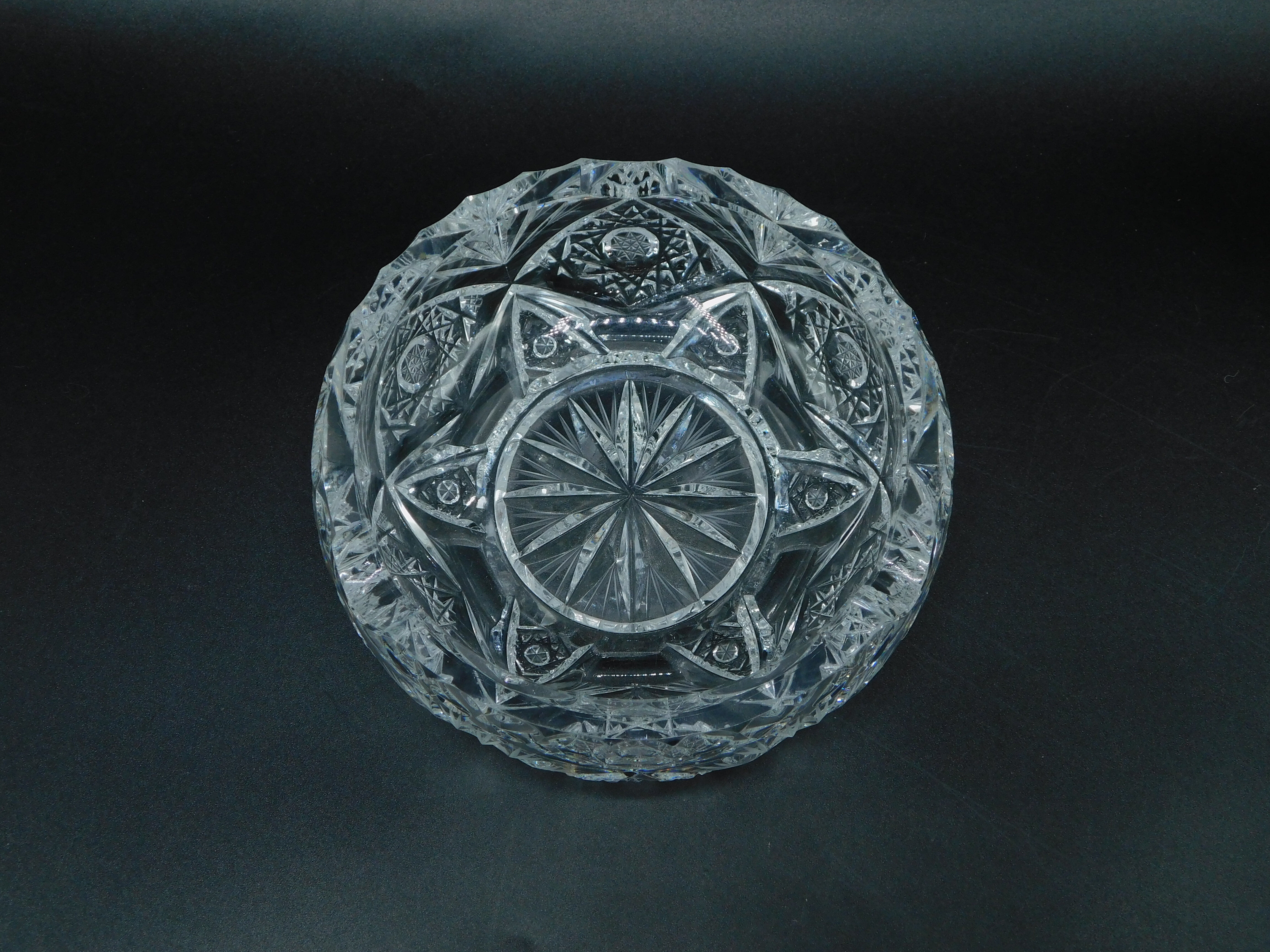 Bohemian crystal ashtray
