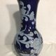 Vase grès bleu alsace Betschdorf décoration vintage