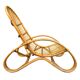 Curved bamboo and rattan armchair in Italian style by Roberti from the 1960s.