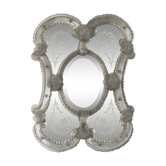 Venetian Murano glass mirror, Italy, 50s